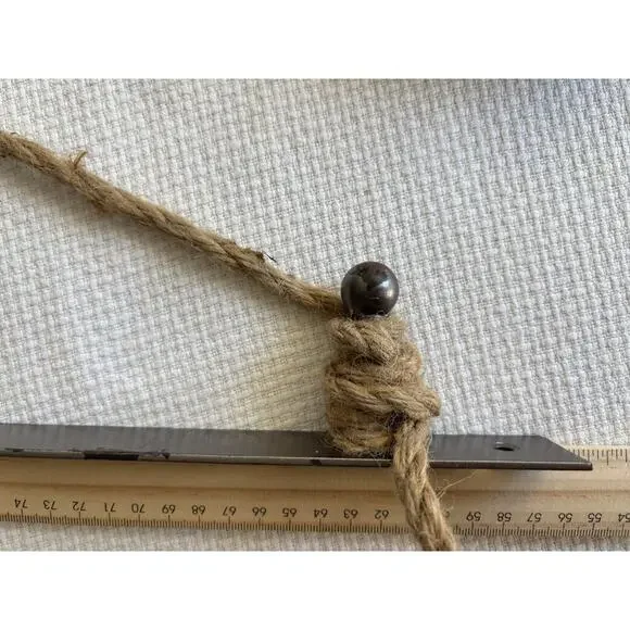 Pulley Mounting Brackets With Hook Rustic Vintage Inspired Metal Wood Twine Set - Picture 10 of 10